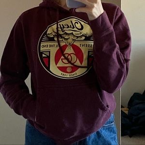Burgundy obey hoodie